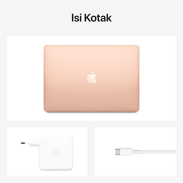 Jual Apple MacBook Air (13 inci, M1 2020) 8GB RAM, 256GB SSD, Gold 